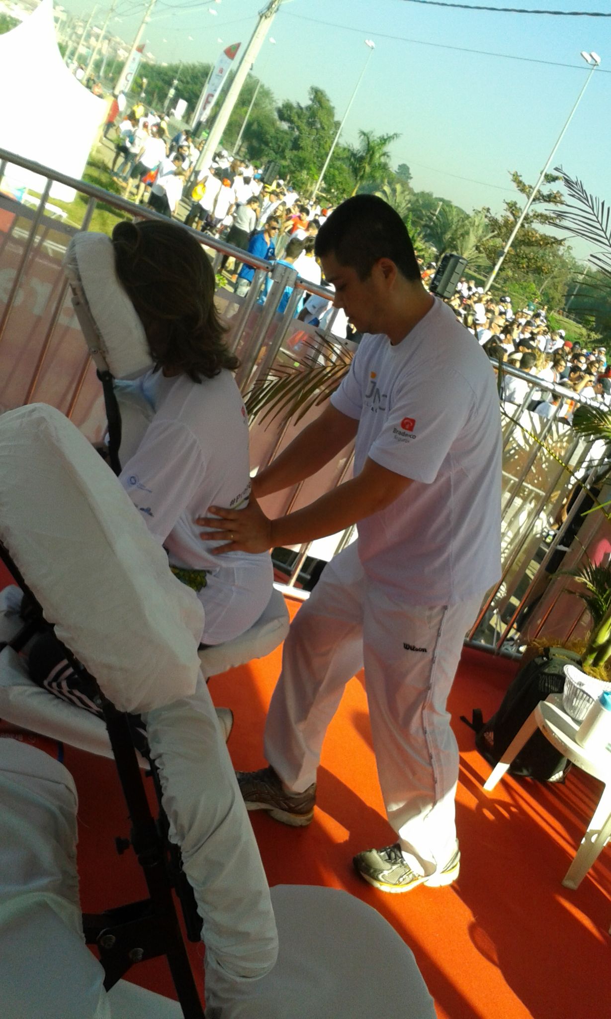Quick Massage na Corrida Bradesco Seguros